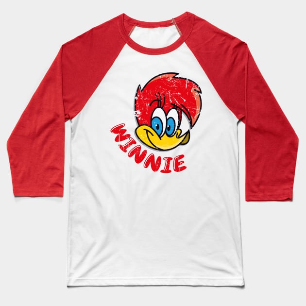 Winnie Woodpecker - Woody Woodpecker Show Baseball T-Shirt by necronder